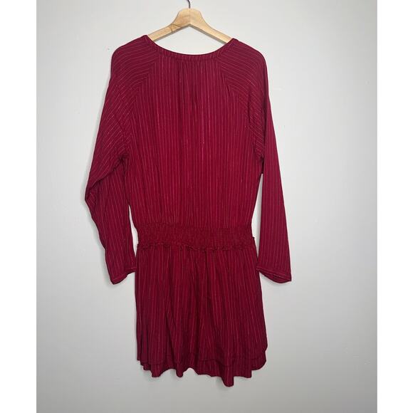 Rails Jasmine Dress Messina Stripe Metallic Red Pinstripe Size Large - Picture 7 of 7